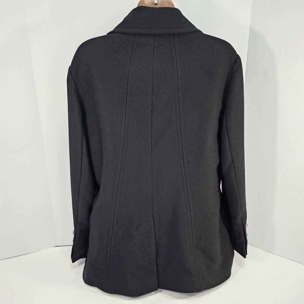 Escada Sport Black Wool Blend Double Breasted Peacoat Women’s Size 42 (L) - Picture 2 of 10